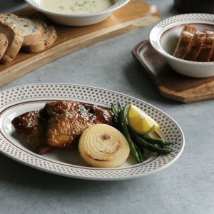 Koyo 라스틱 타원접시 29cm 2color 메인접시 요리 스테이크