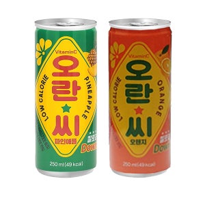 오란씨 파인애플 오렌지 키위 250ml(30캔) 캔음료 음료수 무료배송
