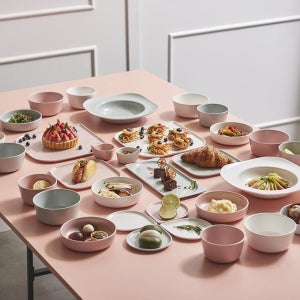 온반 그릇세트 도자기 식기 신혼그릇 31종, 우윳빛+하늘빛+복숭아빛, 1세트