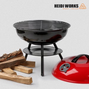 훈제 그릴 14인치 직화 화로 숯불 훈연 바베큐 펜션그릴 야외용 캠핑그릴 화롯대