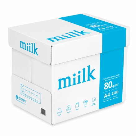 Miilk A4용지 80g 1박스(2500매) 밀크