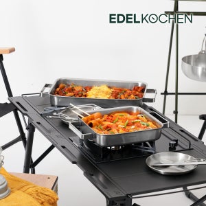 에델코첸 통3중 스텐 인덕션 사각 전골냄비 샤브샤브냄비 오뎅탕 어묵탕 36cm