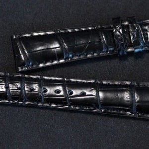 블랙 나일악어 최고급 가죽밴드.시계줄 19mm,20mm,21mm,22mm악어스트랩.악어가죽줄. 원시계