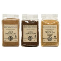 인디아트리 라이트 다크 데메라라 머스코바도 설탕 흑설탕 1lb(453g) 3팩 Light Dark Demerara Muscovado