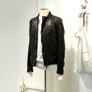 2020 S/s - 공용디자인 양가죽 이테일 차이나 라이더자켓 (블랙)