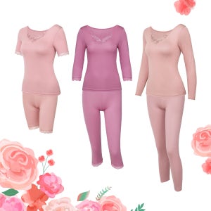 여성내복 할머니내복 간절기내의 가을겨울 7부 3부 9부 얇은 엄마선물 모달 장미 모티프