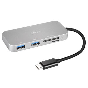C타입 USB 3.0 확장 2포트 MicroSD 메모리 카드리더기 NEXT 9713TCU3