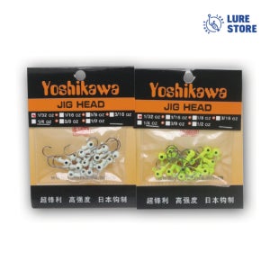 루어스토어 투컬러 지그헤드 야광 소형 쏘가리 꺾지 배스 우럭 볼락 바늘