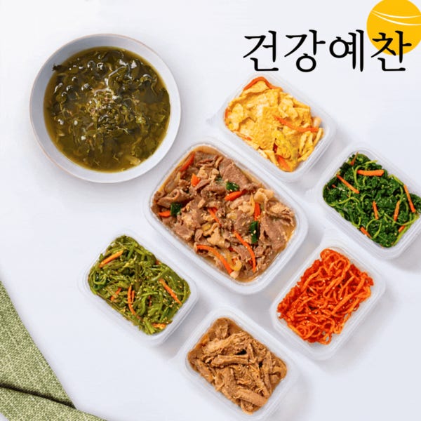 건강예찬반찬 반찬정기배송 배달 밑반찬 구독 가정식 집 가게 저염식 기본형1회주문
