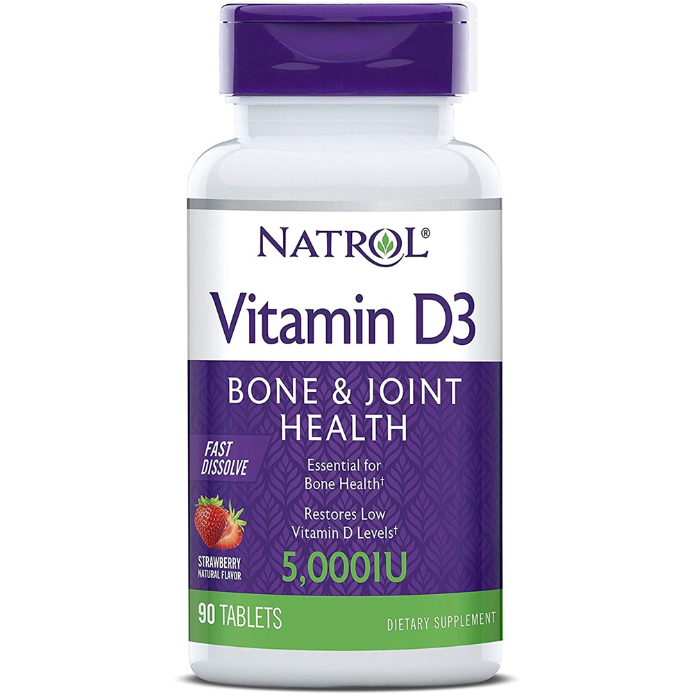 Natrol - <b>Vitamin D3</b> 나트롤 비타민 본 &amp; 조인트 5000 IU 90정