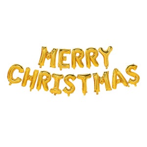 메리 크리스마스 호일 풍선 세트 글자 MERRY CHRISTMAS 골드