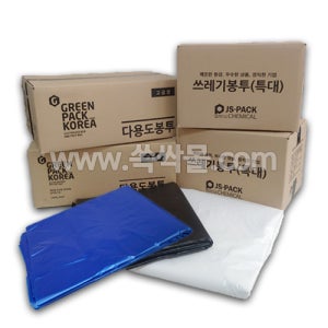 평판 쓰레기봉투 흑색 백색 청색 대80L 특대100L
