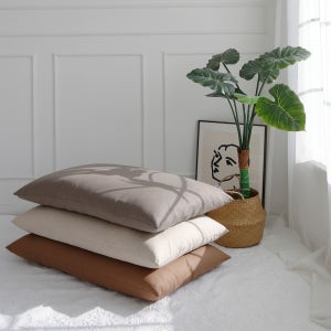 한스갤러리 순면 대쿠션 큰베개 대방석 베이직 커버 60x90