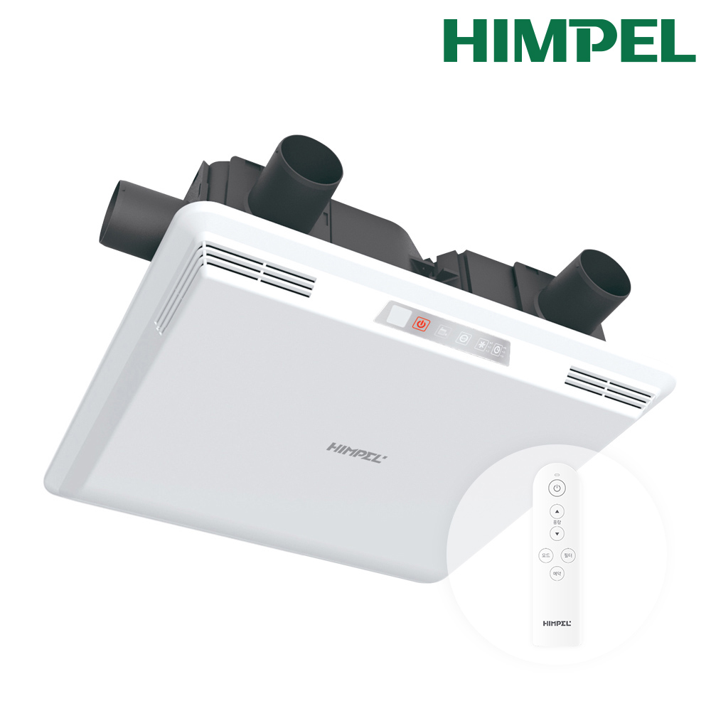 힘펠 전열교환기 환기시스템 무덕트 휴벤C HRD-100C hueven 설치 교체 무선리모컨