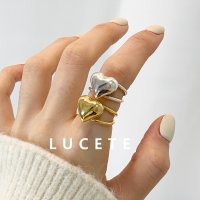 [ 92.5 silver ] 루케테 통통한 하트 반지 - silver ring