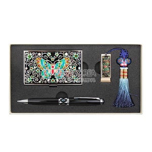 USB매듭 명함집3종-채색나비 8G,16G,32G