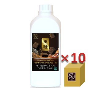 더블데이 / 머스코바도 흑당 시럽 1.2KG (10개/박스) / 모리셔스산 비정제원당 타이거 밀크티 버블티 밀크티 라떼 베이스