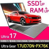 17UD70N-PX76K/SSD 512GB로 교체+램8GB추가(총16GB)