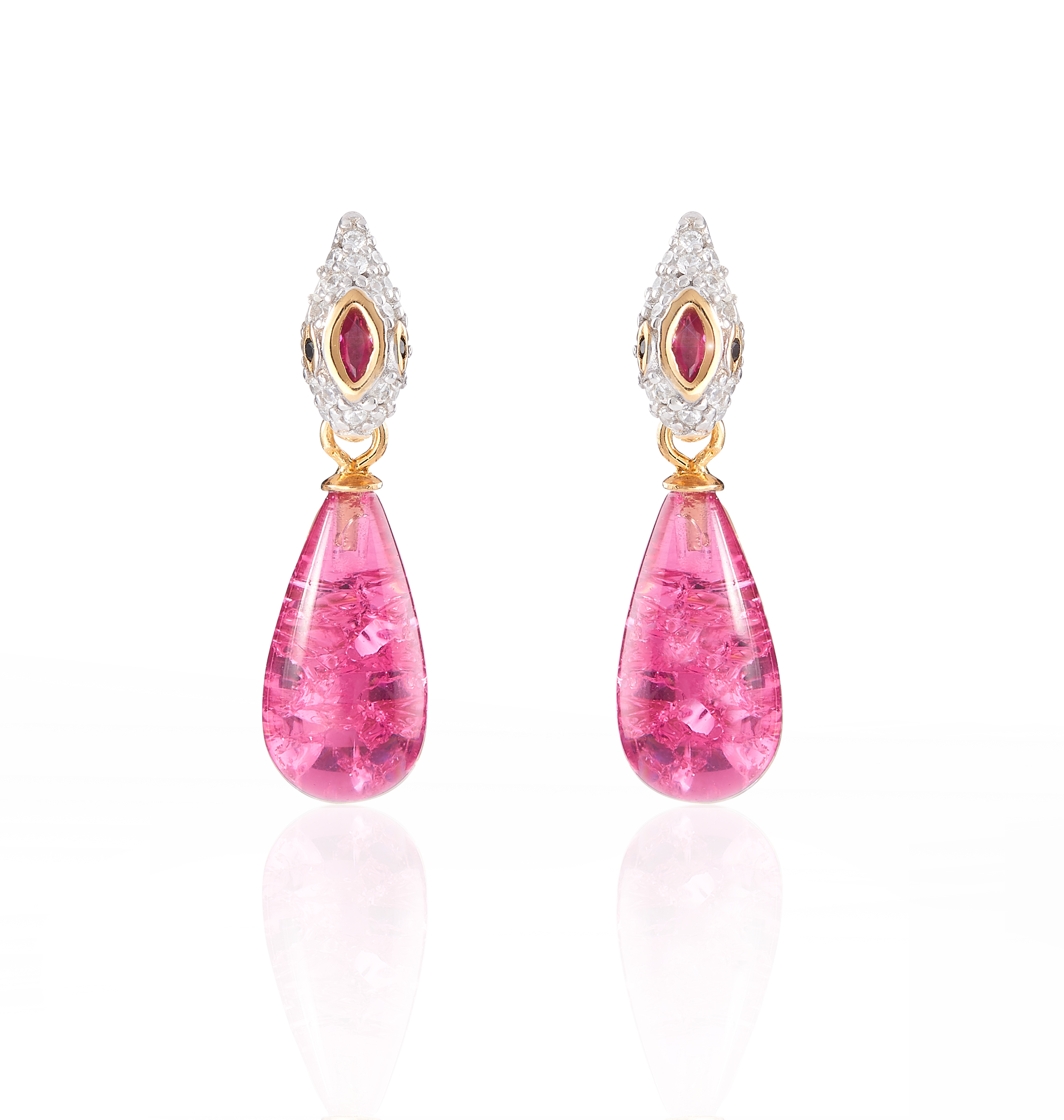 [수별] TEARDROP EARRINGS - ruby water -