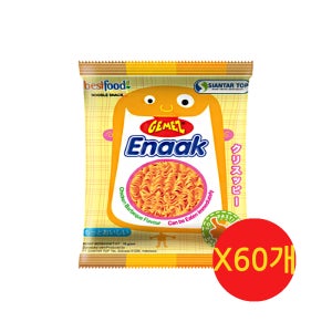 게메즈 에낙 라면과자 x60개/치킨바베큐 스파이시 스모크드바베큐 수입 라멘스낵 라면땅