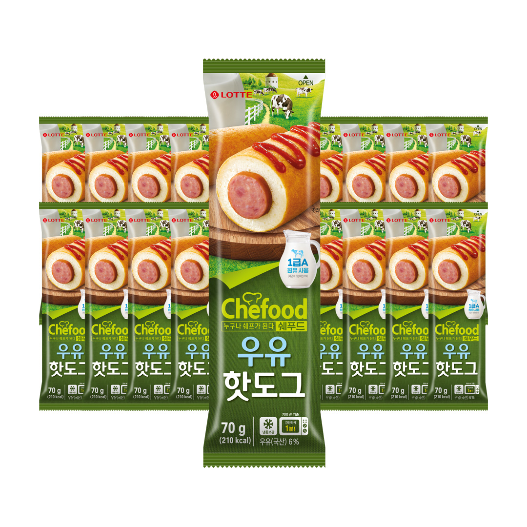 쉐푸드 핫도그 우유