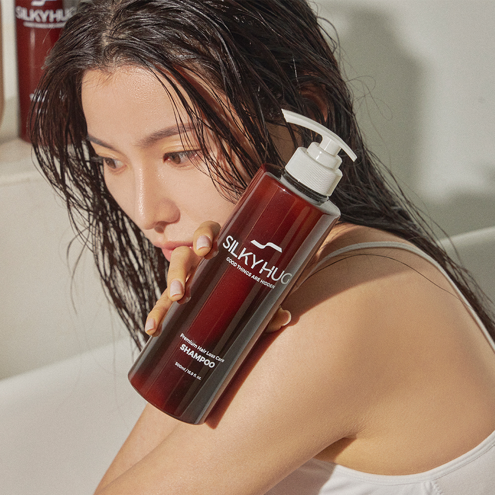 실키허그 약산성 비오틴 <b>탈모</b>완화샴푸 500ml <b>남성</b> 여성 임산부 출산후 두피 바이오틴 쿨