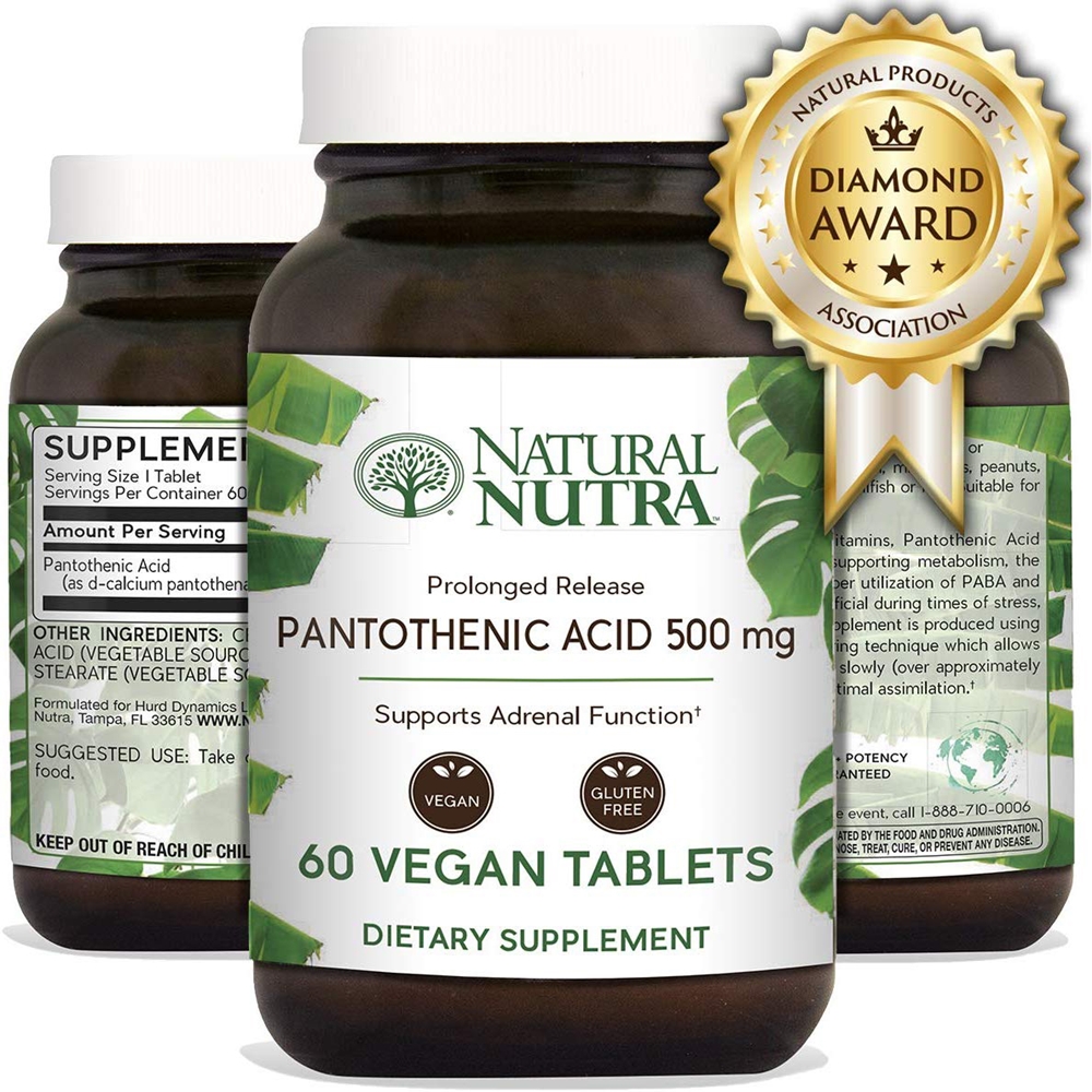 Natural Nutra - <b>Pantothenic Acid</b> 판토텐산 500mg 60정