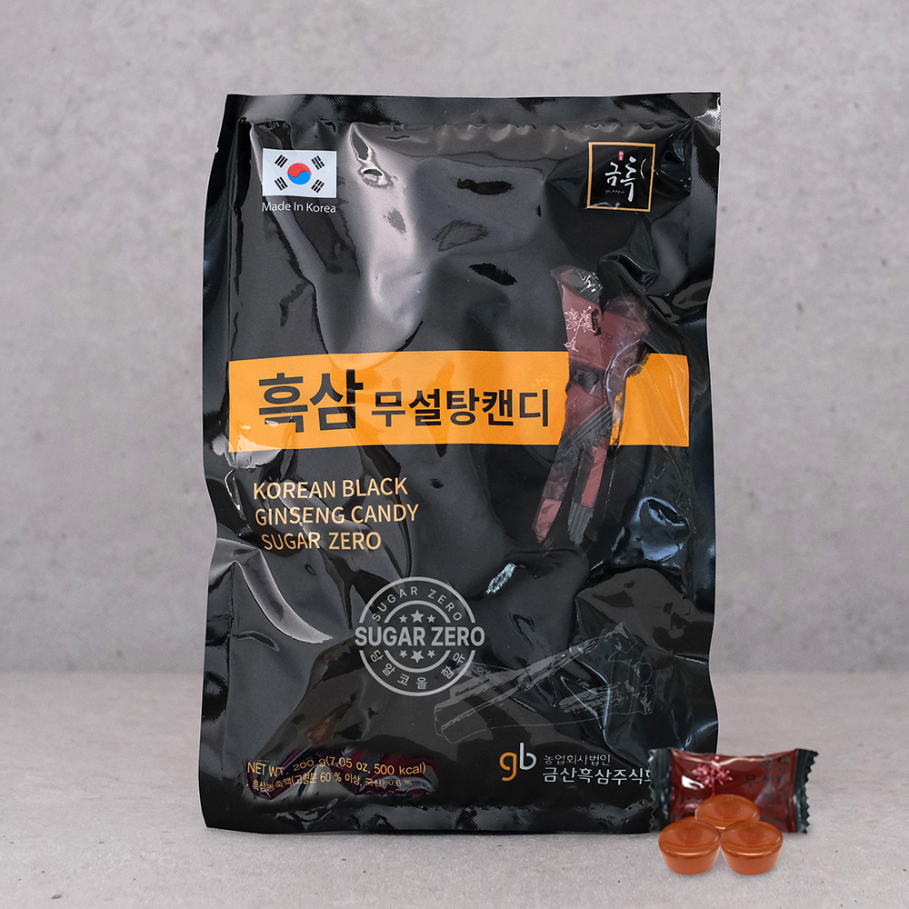 금흑 흑삼 무설탕 캔디 사탕 200g