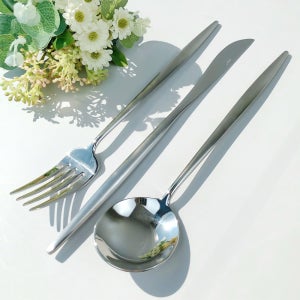 보겐 킹덤 스텐 디너 스푼 포크 나이프 세트 국산 카페 호텔 실버 커트러리 식기세척기 가능