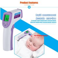 (해외)디지털 ir 온도계 적외선 아기,어린이, 성인 비 접촉 이마 몸 표면 온도계 lcd termometro 온도 측정기