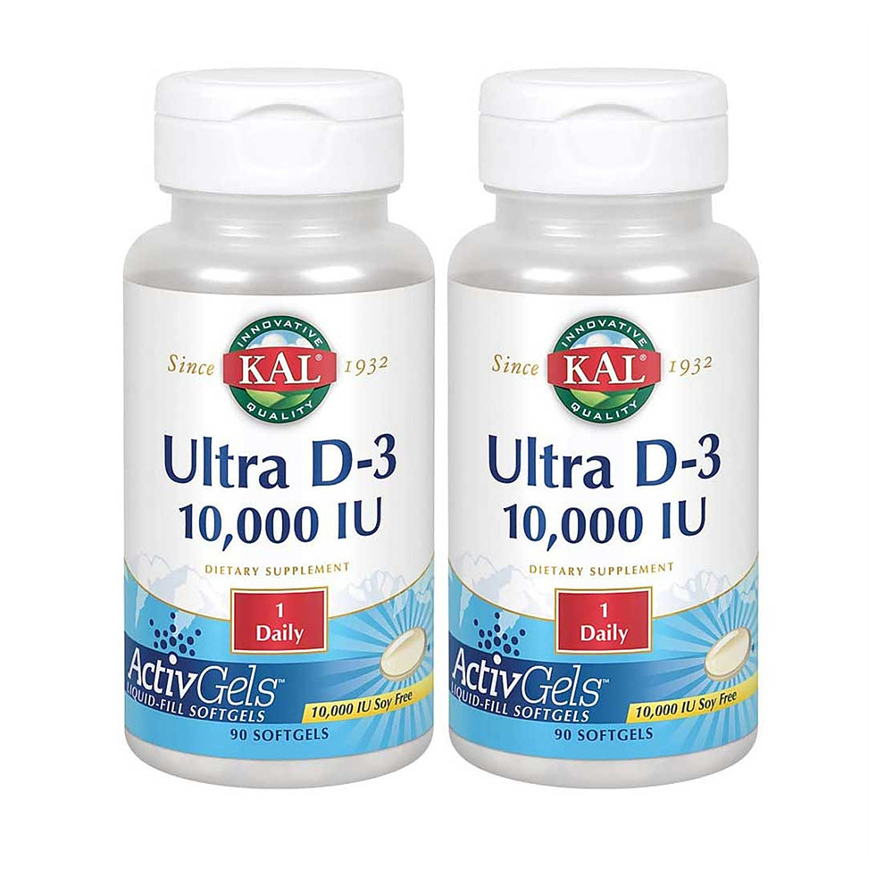 KAL <b>Ultra Vitamin</b> D-3 칼 <b>울트라 비타민</b> 10000IU 90정 2팩