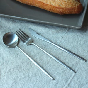 헬리오 국산스텐304 디저트 커트러리 달스푼 포크 나이프 카페포크 무광실버