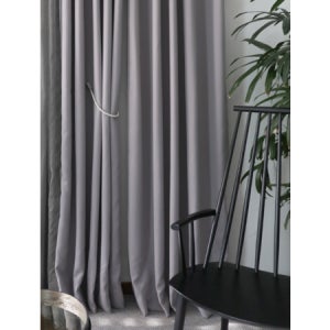 블랑데코 샤르파 펠르 실크암막 커튼(웜그레이)