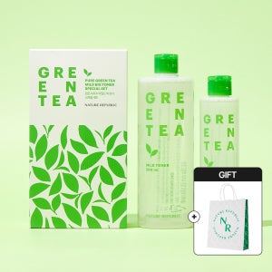 [선물세트]닦토 대용량토너 스킨팩 네이처리퍼블릭 맑은 녹차수 마일드 빅토너 세트 500ml+200ml