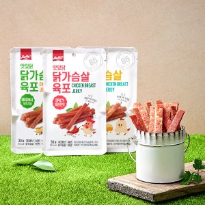 맛있닭 닭가슴살 육포 혼합 10팩 / 간식 저칼로리 운동 헬스