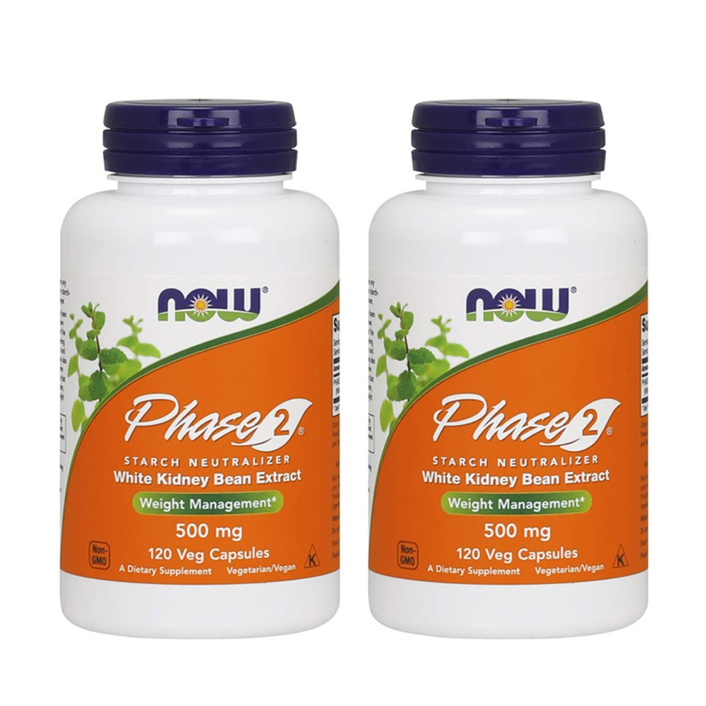 나우푸드 페이즈2 <b>흰강낭콩 추출물</b> 500mg 120정 X 2병