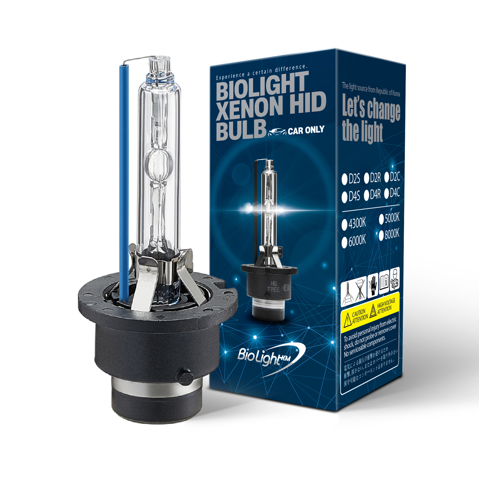 [국내생산] 바이오라이트 D2S 차량용 HID 헤드램프 제논 벌브 KV01 (1 PCS)