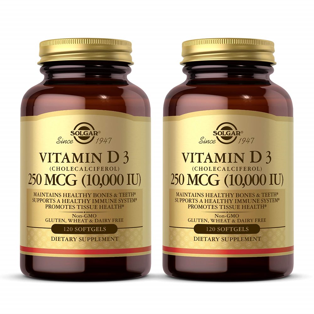솔가 <b>비타민 D3</b> 250MCG 120정 (2팩) Solgar <b>Vitamin D3</b> 10000IU