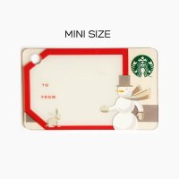 90. 스타벅스 미니카드 Starbucks Mini Card 미국 USA [눈사람 미니] NEW 2013