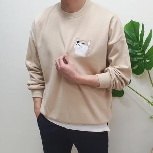 남자맨투맨 미니시바견 오버핏맨투맨 커플맨투맨 스웨트셔츠