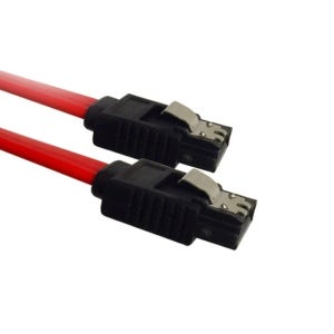 PC 데스크탑 본체 SSD 하드 연결 SATA3 락케이블 플랫형 RED