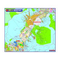 지도닷컴 과천시 종합안내도 대size 코팅형 210cmx150cm 과천 지도