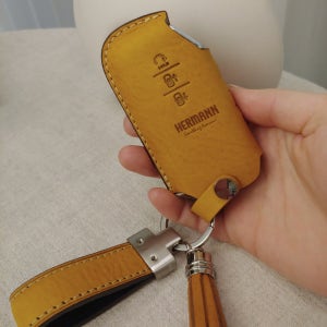 기아 가죽키케이스 4버튼 스마트키 KX104