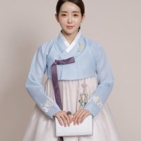 [한복대여 본한복] 모나코블루 혼주 결혼 하객한복대여