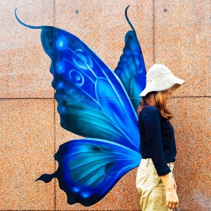 바닥 트릭아트 동물 나비 벽화 인테리어