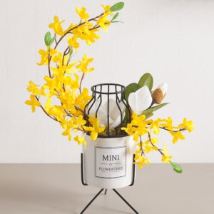 개나리 조화 화분 목련 set 40cm 인테리어 봄 꽃 테이블 장식 소품 행사 꾸미기