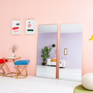 엣지 스틸바 일반 대형 직각 전신 거울 400x1700