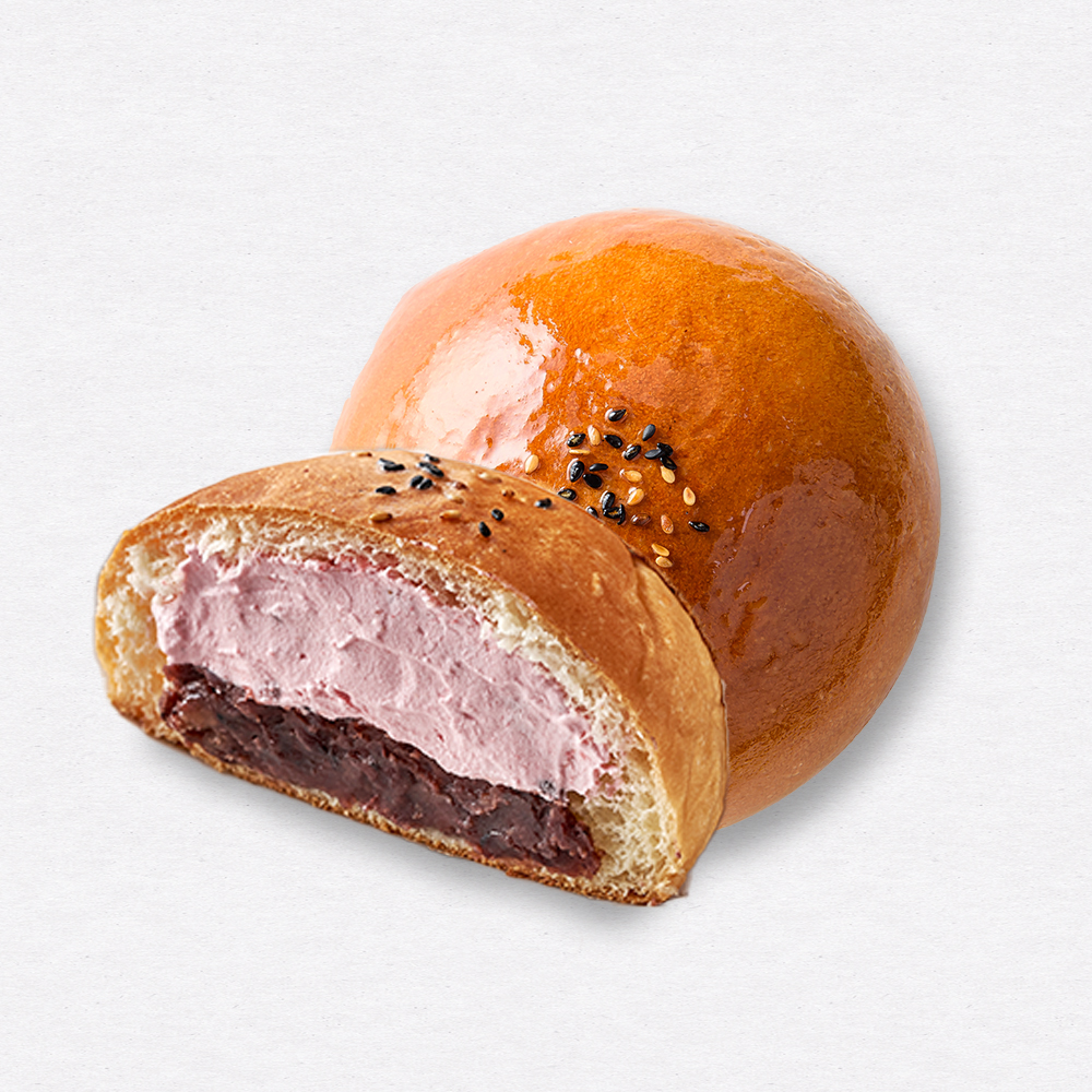 딸기 생크림단팥빵
