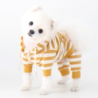 [펫데렐라 프로젝트] 강아지 스트라이프 후드 집업 맨투맨 (강아지옷)