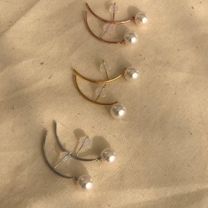 [무배]18kgp 젠느 슬림바 진주 이어커프 925은 귀걸이 7